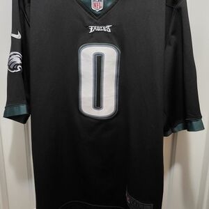 Nike Black and Green Men's Jersey